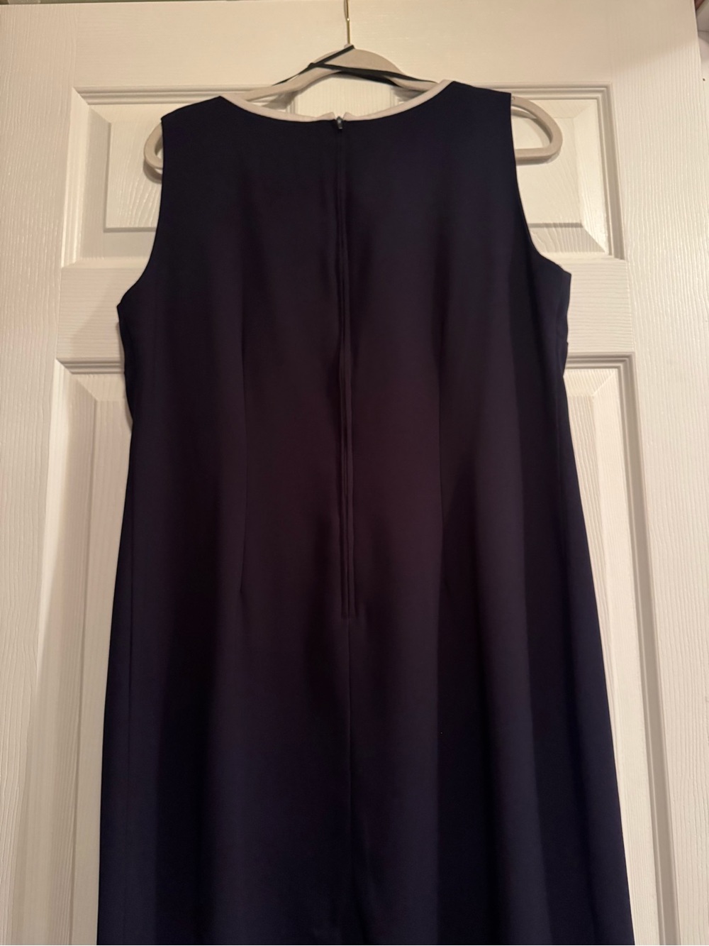 Danny & Nicole 2piece Navy Blue & White Sheath Midi Dress with Jacket - Picture 11 of 12